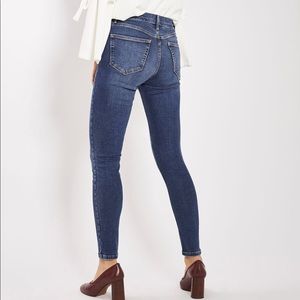 Topshop Jamie High Rise Skinny Jeans Rich Indigo